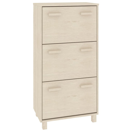 vidaXL Solid Wood Pine Shoe Cabinet Storage Wooden Furniture Multi Colors-1