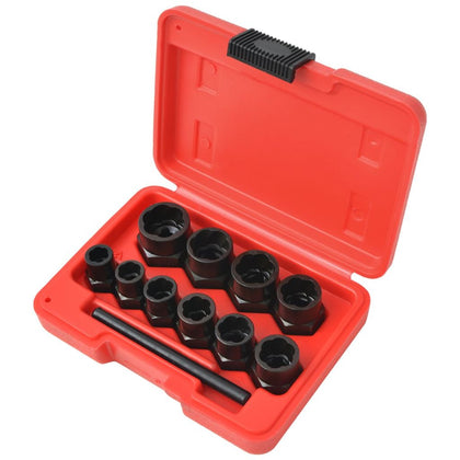 vidaXL 11 Piece Bolt Extractor Set for Damaged Bolts and Nuts Steel-1