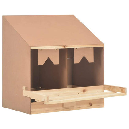 vidaXL Solid Pine Wood Chicken Laying Nest 3 Compartments Box Multi Sizes