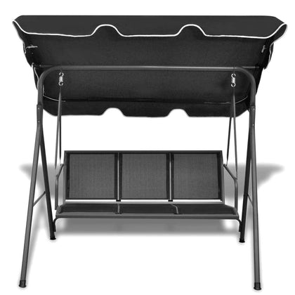 Outdoor Canopy Swing Chair Patio Backyard Seat Porch Furniture Black/Coffee
