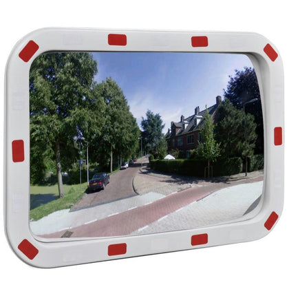 vidaXL Convex Traffic Mirror Rectangle with Reflectors Security 15.7