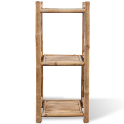 vidaXL  3/4/5-Tier Square Bamboo Shelf Display Shelving Rack Stand Organizer
