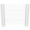 vidaXL Gabion Fence with 2 Posts Galvanized Steel and PVC 70.9"x70.9"