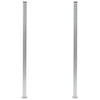 vidaXL 2/3x Fence Posts 72.8" Aluminum Fence Barrier Post Dark Gray/Silver