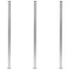 vidaXL 2/3x Fence Posts 72.8" Aluminum Fence Barrier Post Dark Gray/Silver