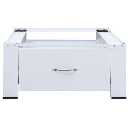 vidaXL Washing Machine Pedestal with Drawer White-1